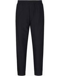 Giorgio Armani - Pantalones Sin Pinzas De Tejido Gofrado Técnico - Lyst