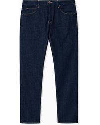 Giorgio Armani - Five-Pocket, Slim-Fit, Stretch Cotton-Denim Trousers - Lyst