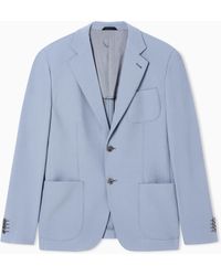 Giorgio Armani - Single-Breasted Virgin Wool Seersucker Jacket - Lyst