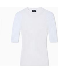 Giorgio Armani - Pure Cashmere Ribbed Crew-Neck Jumper - Lyst