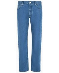 Giorgio Armani - Regular-fit Five-pocket Cotton-denim Trousers - Lyst