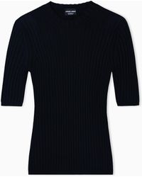 Giorgio Armani - Pure Cashmere Ribbed Crew-Neck Jumper - Lyst