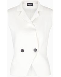 Giorgio Armani - Silk Knit Double-Breasted Gilet - Lyst