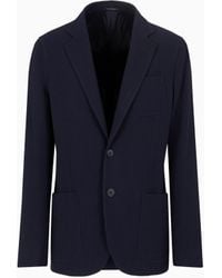 Giorgio Armani - Chaqueta Línea Upton De Abotonadura Sencilla En Sirsaca De Lana Virgen Y Cachemir - Lyst