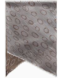 Giorgio Armani - Bufanda De Mezcla De Seda Plisada - Lyst