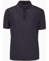 Giorgio Armani - Pure Virgin-wool Piqué Polo Shirt - Lyst