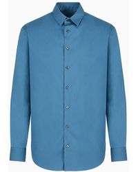 Giorgio Armani - Plain-knit Stretch Cotton Shirt - Lyst