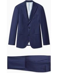 Giorgio Armani - Soho Line, Single-Breasted, Micro-Armure Wool Suit - Lyst