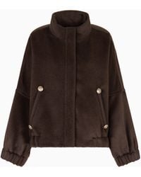 Giorgio Armani - Alpaca And Wool Pea Coat - Lyst