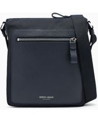 Giorgio Armani - Bolso Bandolera De Nailon Y Cuero Plena Flor Asv - Lyst