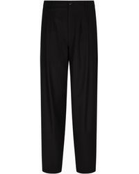 Giorgio Armani - Single-Pleat Lightweight Wool Cloth Trousers - Lyst