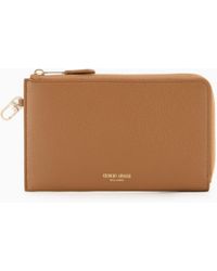 Giorgio Armani - Pebbled Leather Wallet With Wraparound Zip - Lyst
