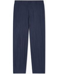 Giorgio Armani - Viscose Technical Twill Flat-Front Trousers - Lyst