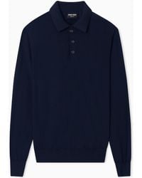 Giorgio Armani - Long-Sleeved Polo Shirt - Lyst