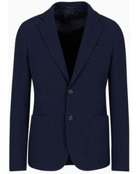 Giorgio Armani - Upton Line Single-breasted Jacket In A Cotton Blend - Lyst