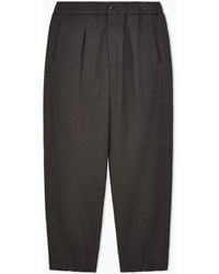 Giorgio Armani - Single-Pleat, Virgin Wool And Cashmere Seersucker Trousers - Lyst