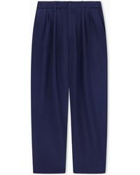 Giorgio Armani - Faded Viscose Twill Trousers With Pleats - Lyst