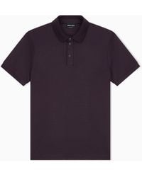 Giorgio Armani - Pure Virgin-Wool Piqué Polo Shirt - Lyst