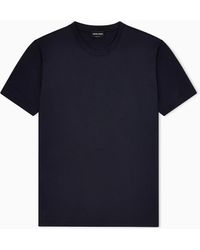Giorgio Armani - Plain-Knit Jersey T-Shirt - Lyst