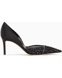 Giorgio Armani - Tulle, Satin And Rhinestone Court Shoes - Lyst