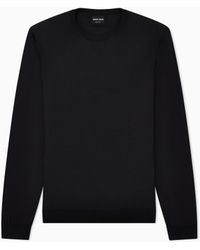 Giorgio Armani - Long-Sleeved, Crew-Neck Jumper - Lyst