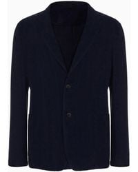 Giorgio Armani - Cupro Jacket With A Single-Breasted Two-Button Design Icon - Lyst