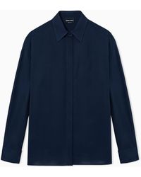 Giorgio Armani - Pure Silk Charmeuse Shirt - Lyst