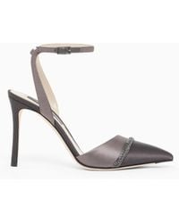 Giorgio Armani - Court Shoes With Two-Tone Satin Strap - Lyst