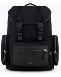 Giorgio Armani - Recycled-nylon And Pebbled-leather Backpack Asv - Lyst