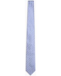 Giorgio Armani - Pure Silk Tie With Jacquard Stripes - Lyst