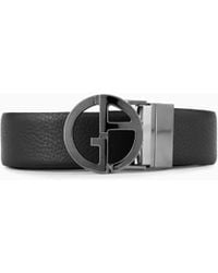 Giorgio Armani - Two-Toned, Reversible Leather Belt - Lyst