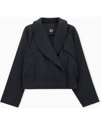 Giorgio Armani - Chaqueta De Lana Virgen Con Cuello Chal Y Botones A Presión - Lyst