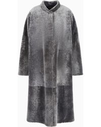 Giorgio Armani - Pantalones Rectos De Napa - Lyst