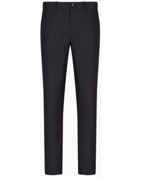 Giorgio Armani - Pantalon En Gabardine De Laine Et Cachemire - Lyst