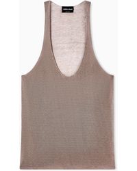 Giorgio Armani - Viscose Lurex Top - Lyst