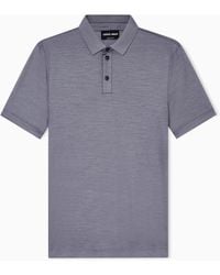Giorgio Armani - Pure Virgin-Wool Piqué Polo Shirt - Lyst