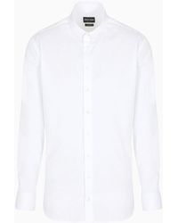 Giorgio Armani - Luxury Cotton Twill Shirt - Lyst