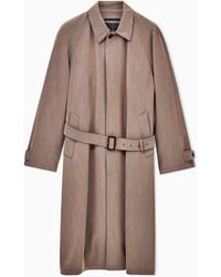 Giorgio Armani - Oversized Fit Trench Coat - Lyst