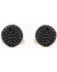 Giorgio Armani - Sterling Cufflinks With Satin And Crystals - Lyst
