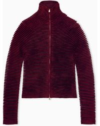 Giorgio Armani - Ottoman Jacket Slim With Seamless Kimono Sleeves And Zip - Lyst