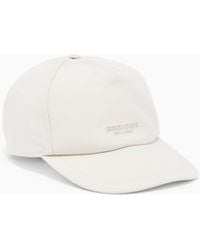 Giorgio Armani - Technical Fabric Baseball Cap With Leather Logo - Lyst
