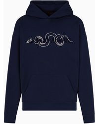 Giorgio Armani - Lunar New Year Cotton-Blend Hooded Sweatshirt - Lyst