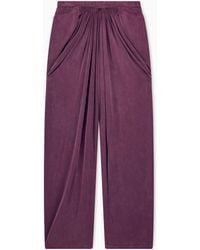 Giorgio Armani - Trouser With Wide Leg And Front Draping - Lyst