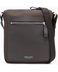 Giorgio Armani - Bolso Bandolera De Nailon Y Cuero Plena Flor Asv - Lyst