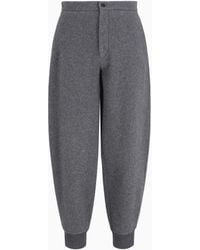 Giorgio Armani - Pantalones Con Una Pinza En Terciopelo De Lana, Alpaca Y Cachemir - Lyst