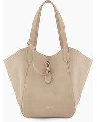 Giorgio Armani - Medium Pebbled Leather Handbag - Lyst