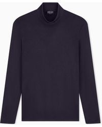 Giorgio Armani - Slim Fit Long Sleeve Turtleneck Sweater - Lyst