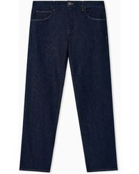 Giorgio Armani - Five-Pocket, Regular Fit, Stretch Cotton-Denim Trousers - Lyst