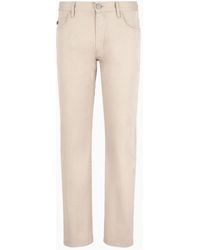 Giorgio Armani - Regular-fit, Five-pocket Trousers In Stretch Cotton - Lyst