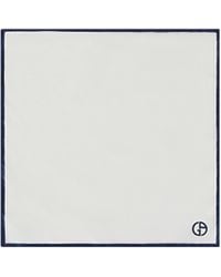 Giorgio Armani - Silk Pocket Square With Logo - Lyst